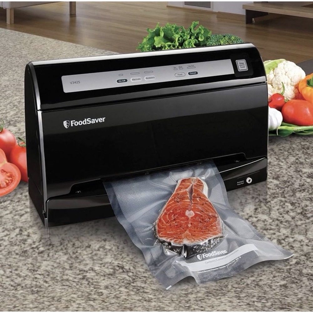 FoodSaver V3425 Vacuum Sealer w/ Bag Cutter Roll Holder Hose Port, Rolls Manual